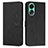 Leather Case Stands Flip Cover Holder Y03X for Oppo A58 4G Black