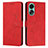 Leather Case Stands Flip Cover Holder Y03X for Oppo A58 4G Red