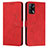 Leather Case Stands Flip Cover Holder Y03X for Oppo A74 4G Red