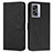Leather Case Stands Flip Cover Holder Y03X for Oppo A77 5G Black