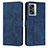 Leather Case Stands Flip Cover Holder Y03X for Oppo A77 5G Blue