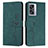 Leather Case Stands Flip Cover Holder Y03X for Oppo A77 5G Green