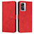 Leather Case Stands Flip Cover Holder Y03X for Oppo A77 5G Red