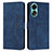 Leather Case Stands Flip Cover Holder Y03X for Oppo A78 4G Blue