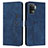 Leather Case Stands Flip Cover Holder Y03X for Oppo A94 4G Blue