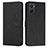 Leather Case Stands Flip Cover Holder Y03X for Oppo A96 4G Black