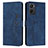 Leather Case Stands Flip Cover Holder Y03X for Oppo A96 4G Blue