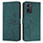 Leather Case Stands Flip Cover Holder Y03X for Oppo A96 4G Green