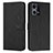 Leather Case Stands Flip Cover Holder Y03X for Oppo F21 Pro 4G Black