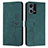 Leather Case Stands Flip Cover Holder Y03X for Oppo F21 Pro 4G Green