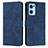 Leather Case Stands Flip Cover Holder Y03X for Oppo Find X5 Lite 5G Blue