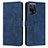 Leather Case Stands Flip Cover Holder Y03X for Oppo Find X5 Pro 5G Blue