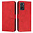 Leather Case Stands Flip Cover Holder Y03X for Oppo K10 4G Red