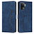 Leather Case Stands Flip Cover Holder Y03X for Oppo Reno5 F Blue