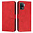 Leather Case Stands Flip Cover Holder Y03X for Oppo Reno5 F Red