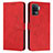 Leather Case Stands Flip Cover Holder Y03X for Oppo Reno5 Lite Red
