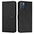 Leather Case Stands Flip Cover Holder Y03X for Oppo Reno6 5G Black