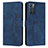 Leather Case Stands Flip Cover Holder Y03X for Oppo Reno6 5G Blue