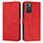 Leather Case Stands Flip Cover Holder Y03X for Oppo Reno6 5G Red