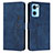 Leather Case Stands Flip Cover Holder Y03X for Oppo Reno7 5G Blue