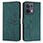 Leather Case Stands Flip Cover Holder Y03X for Oppo Reno9 5G Green