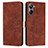 Leather Case Stands Flip Cover Holder Y03X for Realme 10 4G Brown