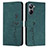 Leather Case Stands Flip Cover Holder Y03X for Realme 10 4G Green