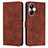 Leather Case Stands Flip Cover Holder Y03X for Realme 10 Pro+ Plus 5G Brown