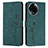 Leather Case Stands Flip Cover Holder Y03X for Realme 11 5G Green