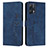 Leather Case Stands Flip Cover Holder Y03X for Realme 9 4G Blue