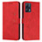 Leather Case Stands Flip Cover Holder Y03X for Realme 9 4G Red