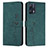 Leather Case Stands Flip Cover Holder Y03X for Realme 9 Pro 5G Green