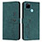 Leather Case Stands Flip Cover Holder Y03X for Realme C21Y Green