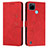 Leather Case Stands Flip Cover Holder Y03X for Realme C21Y Red