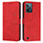 Leather Case Stands Flip Cover Holder Y03X for Realme C31 Red