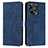 Leather Case Stands Flip Cover Holder Y03X for Realme C53 Blue