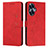 Leather Case Stands Flip Cover Holder Y03X for Realme C55 Red