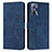 Leather Case Stands Flip Cover Holder Y03X for Realme Narzo 50A Prime Blue