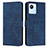 Leather Case Stands Flip Cover Holder Y03X for Realme Narzo 50i Prime Blue