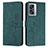 Leather Case Stands Flip Cover Holder Y03X for Realme Q5i 5G Green