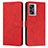 Leather Case Stands Flip Cover Holder Y03X for Realme Q5i 5G Red