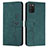 Leather Case Stands Flip Cover Holder Y03X for Samsung Galaxy A02s Green