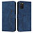 Leather Case Stands Flip Cover Holder Y03X for Samsung Galaxy A03s Blue