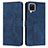 Leather Case Stands Flip Cover Holder Y03X for Samsung Galaxy A12 Blue