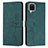 Leather Case Stands Flip Cover Holder Y03X for Samsung Galaxy A12 Green