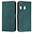 Leather Case Stands Flip Cover Holder Y03X for Samsung Galaxy A20 Green