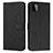 Leather Case Stands Flip Cover Holder Y03X for Samsung Galaxy A22 5G Black