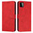 Leather Case Stands Flip Cover Holder Y03X for Samsung Galaxy A22 5G Red