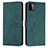 Leather Case Stands Flip Cover Holder Y03X for Samsung Galaxy A22s 5G Green