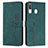 Leather Case Stands Flip Cover Holder Y03X for Samsung Galaxy A30 Green